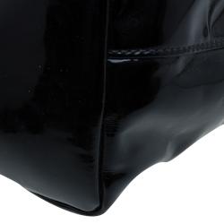 Pre Owned Dolce and Gabbana Black Patent Leather Miss Escape Tote