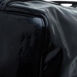 Pre Owned Dolce and Gabbana Black Patent Leather Miss Escape Tote