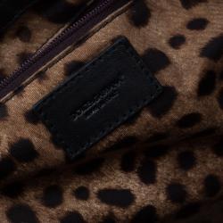 Pre Owned Dolce and Gabbana Black Patent Leather Miss Escape Tote