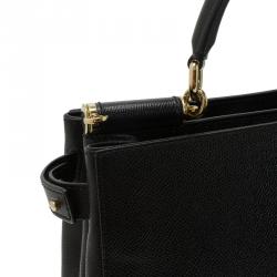 Pre Owned حقيبة دولتشي أند غابانا ميس سيسيلي جلد أسود