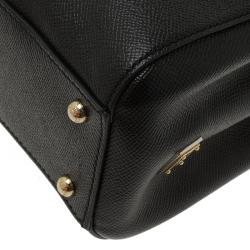 Pre Owned حقيبة دولتشي أند غابانا ميس سيسيلي جلد أسود