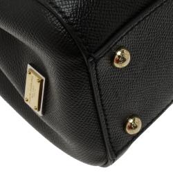 Pre Owned حقيبة دولتشي أند غابانا ميس سيسيلي جلد أسود