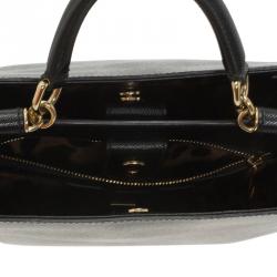 Pre Owned حقيبة دولتشي أند غابانا ميس سيسيلي جلد أسود