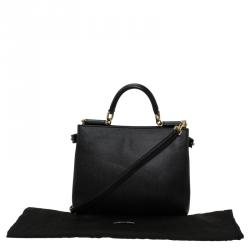 Pre Owned حقيبة دولتشي أند غابانا ميس سيسيلي جلد أسود