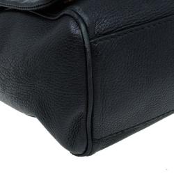 مملوكة مسبقًا Dolce and Gabbana Black Leather Miss Charlotte Top Handle Bag