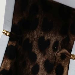 Pre Owned Dolce and Gabbana White Python Embellished Chain Coin Purse