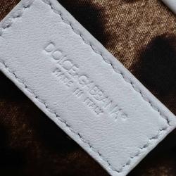 Pre Owned Dolce and Gabbana White Python Embellished Chain Coin Purse