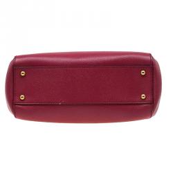مملوكة مسبقًا حقيبة شوبر دولتشي أند غابانا ميس سيسيلي جلد أحمر