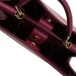 مملوكة مسبقًا حقيبة شوبر دولتشي أند غابانا ميس سيسيلي جلد أحمر