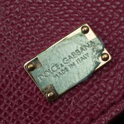 مملوكة مسبقًا حقيبة شوبر دولتشي أند غابانا ميس سيسيلي جلد أحمر