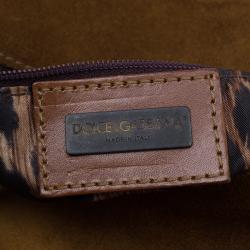 مملوكة مسبقًا Dolce and Gabbana Brown Suede Butterfly Shoulder Bag