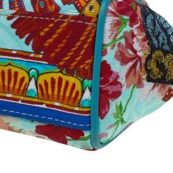 مملوكة مسبقًا حقيبة يد دولتشي أند غابانا ميس سيسيلي مايكرو طباعة زهور متعددة الألوان