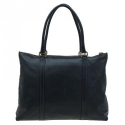 مملوكة مسبقًا Dolce and Gabbana Black Leather Front Pouch Tote