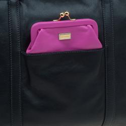 مملوكة مسبقًا Dolce and Gabbana Black Leather Front Pouch Tote