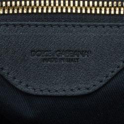 مملوكة مسبقًا Dolce and Gabbana Black Leather Front Pouch Tote