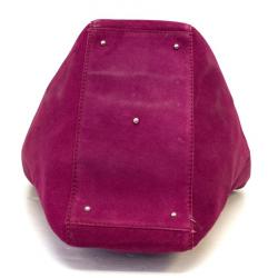 Pre Owned Dolce and Gabbana Fuschia Suede Bucket Bag