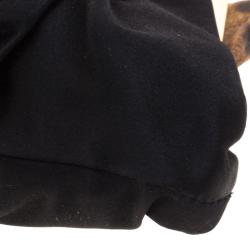 Pre Owned Dolce and Gabbana Black Satin Miss Lady Clutch