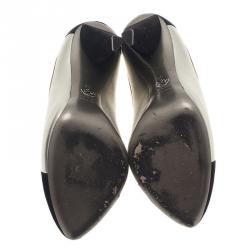Pre Owned Dolce and Gabbana Three Tone Leather Ankle Booties Size 39