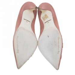 Dolce and Gabbana Nude Grosgrain Bellucci Je T'Aime Mamma Pumps Size 38.5