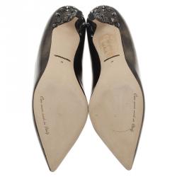 Pre Owned Dolce and Gabbana Metallic Leather Belluci K Pumps Size 39