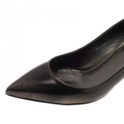 Pre Owned Dolce and Gabbana Metallic Leather Belluci K Pumps Size 39