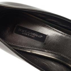 Pre Owned Dolce and Gabbana Metallic Leather Belluci K Pumps Size 39