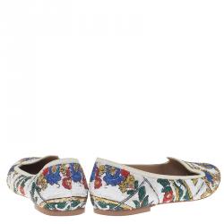 مملوكة مسبقًا Dolce and Gabbana Multicolor Sequins Smoking Slippers Size 37.5
