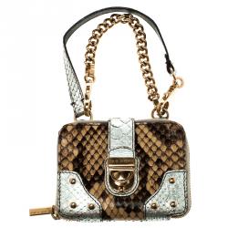 Dolce and Gabbana Multicolor Python Lipstick Case