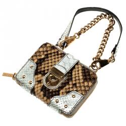 Dolce and Gabbana Multicolor Python Lipstick Case