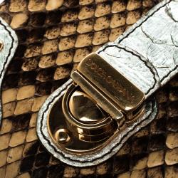 Dolce and Gabbana Multicolor Python Lipstick Case