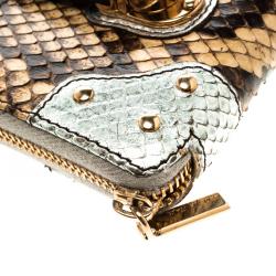 Dolce and Gabbana Multicolor Python Lipstick Case