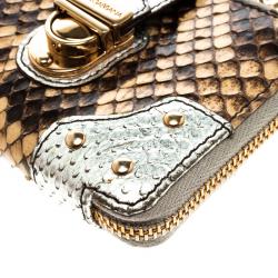 Dolce and Gabbana Multicolor Python Lipstick Case