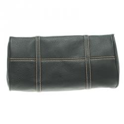 Dooney & Bourke Dark Grey Leather Barrel Shoulder Bag