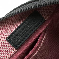 Dooney & Bourke Dark Grey Leather Barrel Shoulder Bag