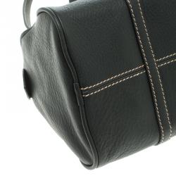 Dooney & Bourke Dark Grey Leather Barrel Shoulder Bag
