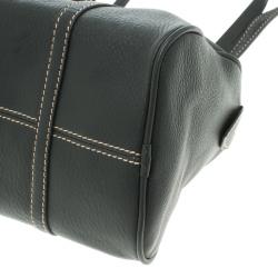 Dooney & Bourke Dark Grey Leather Barrel Shoulder Bag