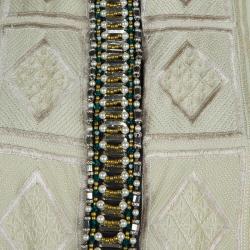 Dries Van Noten Cream Silk Embroidered Embellished Long Sleeve Shirt M