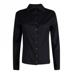 Pre Owned Dries Van Noten Black Cotton Long Sleeve Buttondown Shirt M