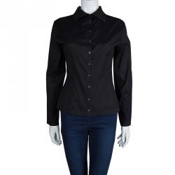Pre Owned Dries Van Noten Black Cotton Long Sleeve Buttondown Shirt M