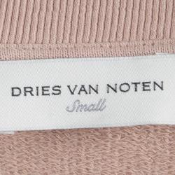 Dries Van Noten Pastel Pink Embroidered Embellished Sweatshirt S