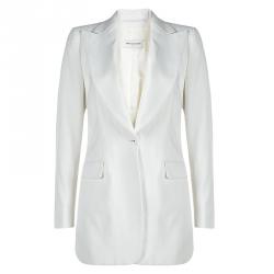 Dries Van Noten Off White Snap Button Closure Blazer S