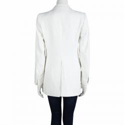 Dries Van Noten Off White Snap Button Closure Blazer S