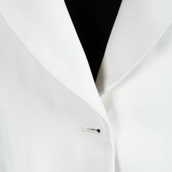 Dries Van Noten Off White Snap Button Closure Blazer S