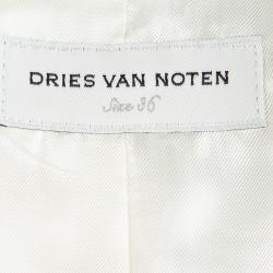 Dries Van Noten Off White Snap Button Closure Blazer S