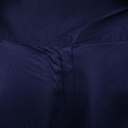 Dries van Noten Blue Satin Front Tie Detail Pants M