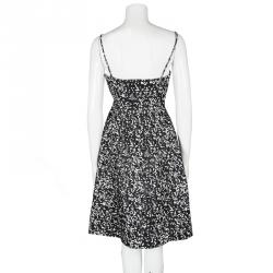 Pre Owned Dsquared2 Monochrome Pixelated Sandra 50'S Bell Dress S