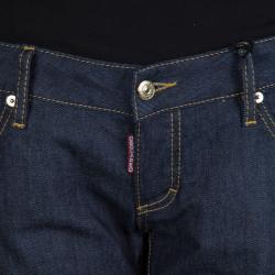 DSquared2 Indigo Dark Wash Denim Zip Detail Skinny Jeans M