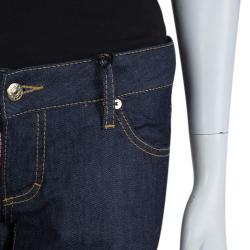 DSquared2 Indigo Dark Wash Denim Zip Detail Skinny Jeans M