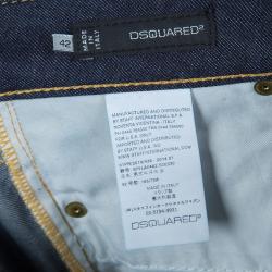 DSquared2 Indigo Dark Wash Denim Zip Detail Skinny Jeans M