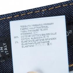 DSquared2 Indigo Dark Wash Denim Zip Detail Skinny Jeans M